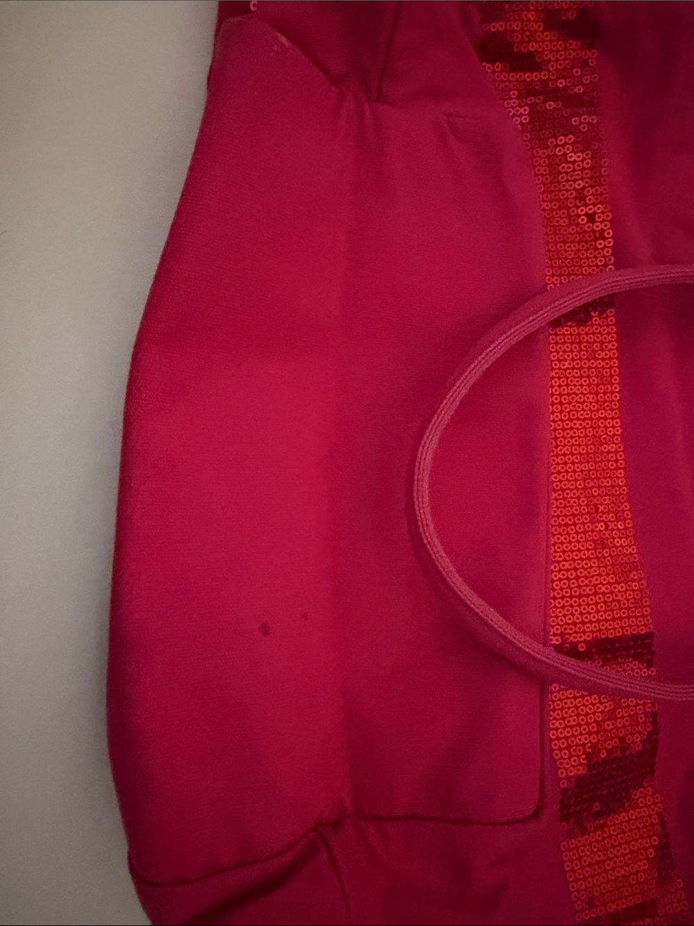 Victoria's Secret Pink Tote with Red Sequin Stripes - Picture 6 of 7